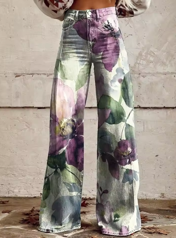 Alessia - Pantalon Bohème Rétro Chic