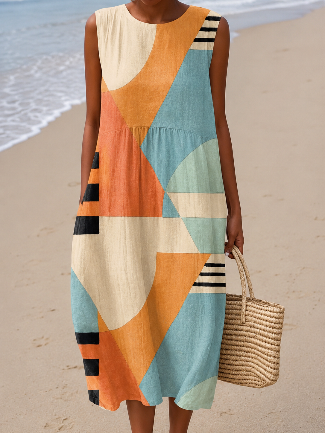 Geometric Midi Dress