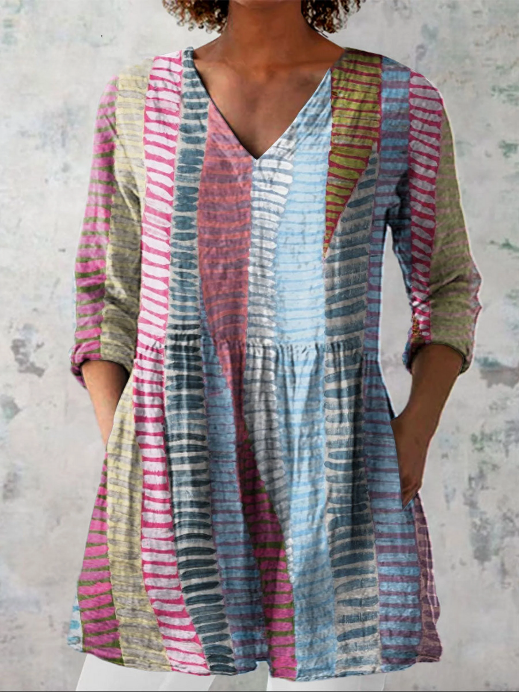 Noa | Lange Bluse mit auffälligem Design