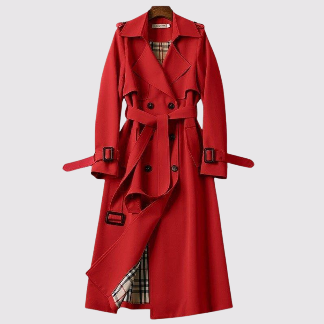 Trench minimaliste Sienna en vert sauge
