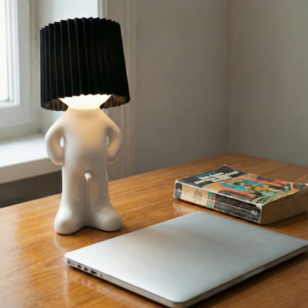 LeuchtMann™ – Lampe de table décorative avec abat-jour coloré