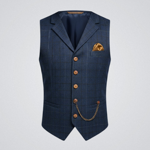 Vincenzo – Gilet élégant en tweed pour homme