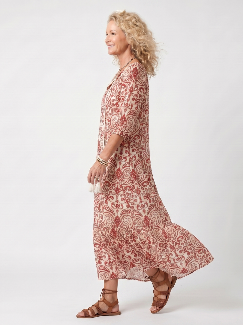 Noelle | Midi-Kleid mit Taillengürtel