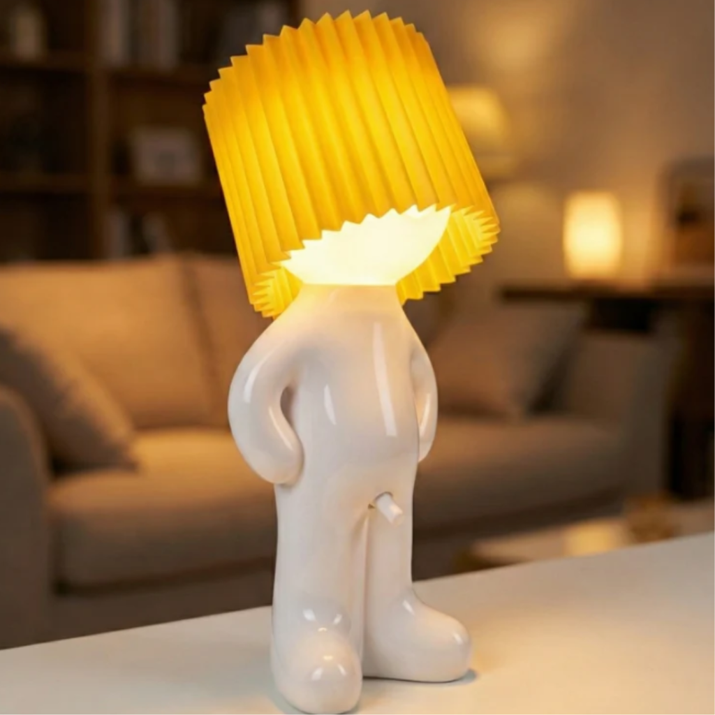 LeuchtMann™ – Lampe de table décorative avec abat-jour coloré