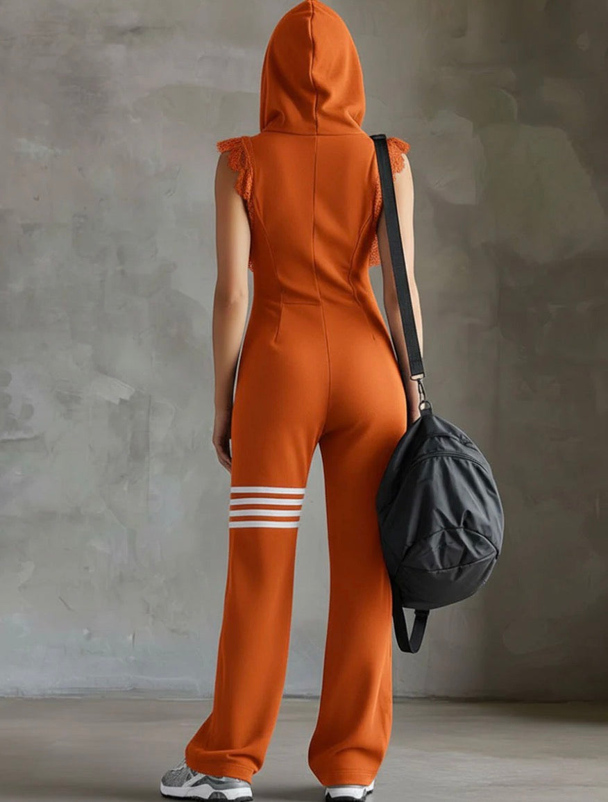 Lucía - Survêtement jogging vintage à capuche et rayures