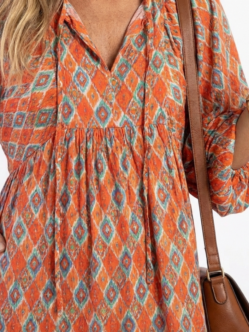 Amara | Geometric Midi Dress