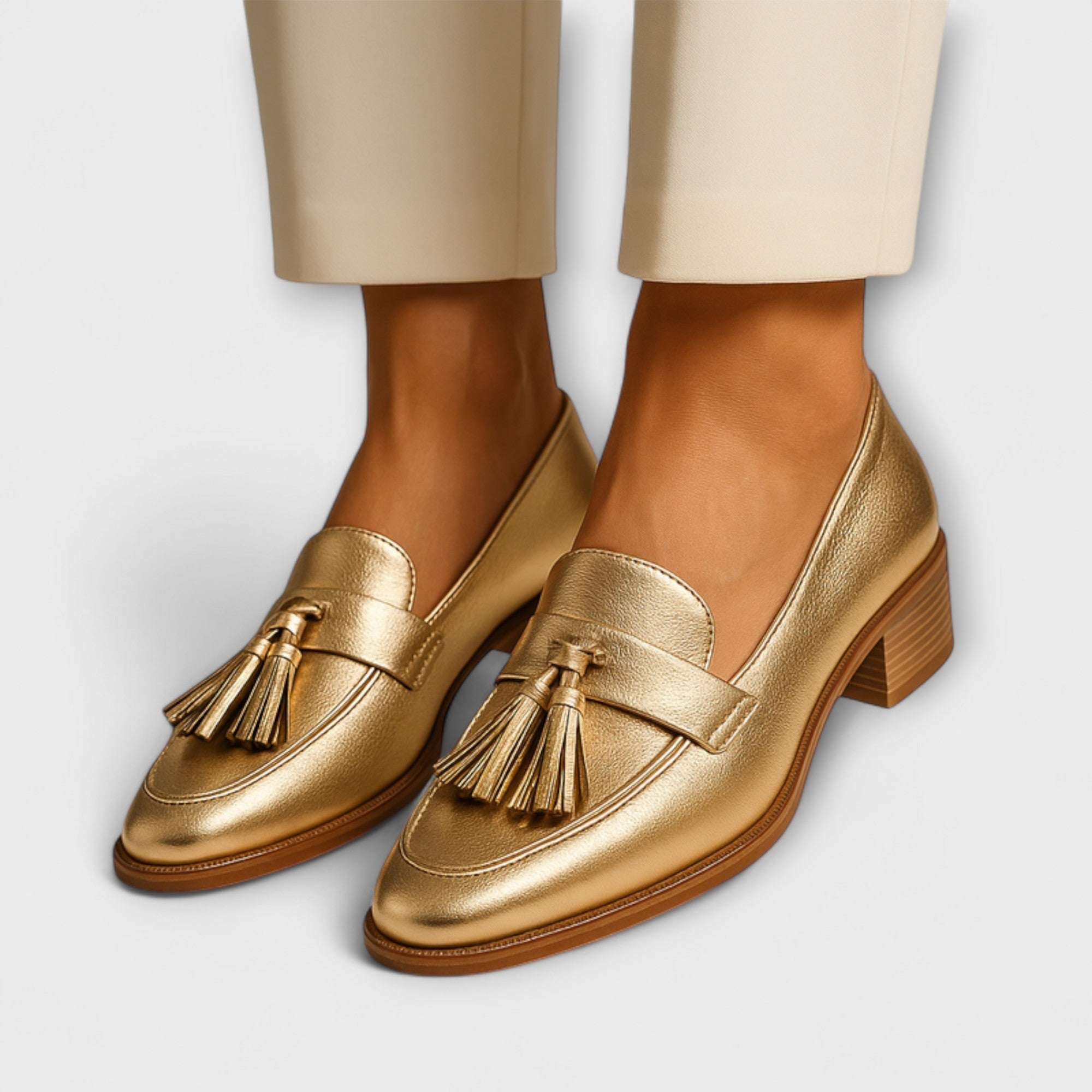 Céleste - Chaussons dorés