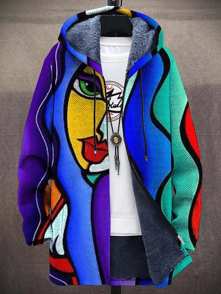 Allira™ - Sweat à capuche zippé luxueux d'inspiration artistique