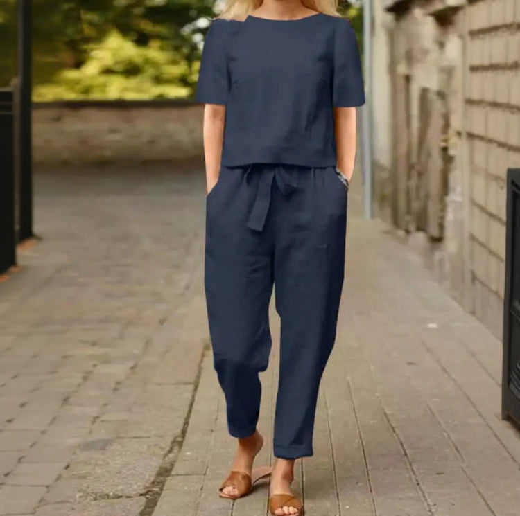 Alessa™ | Ensemble chemisier et pantalon élégant