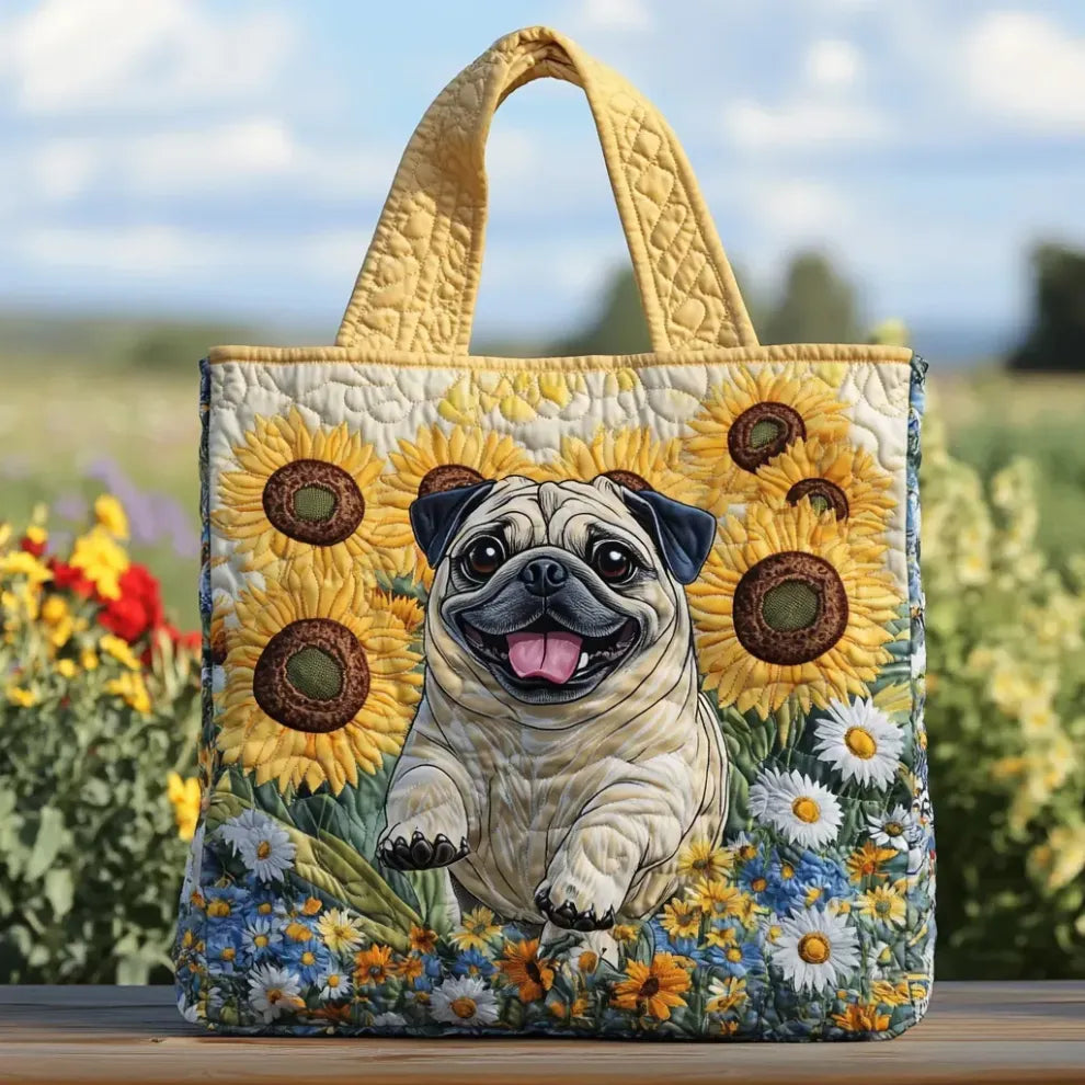 Pattes ensoleillées | Sac fourre-tout matelassé fabriqué à la main