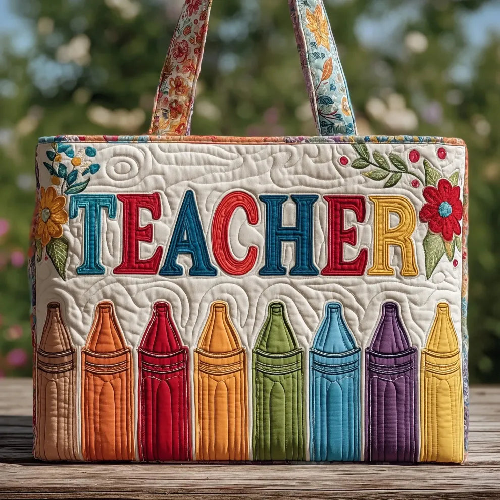 Cadeau pour l’enseignant | Sac matelassé fait main