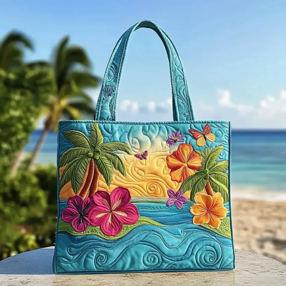 Brise de l'île | Sac fourre-tout matelassé fabriqué à la main