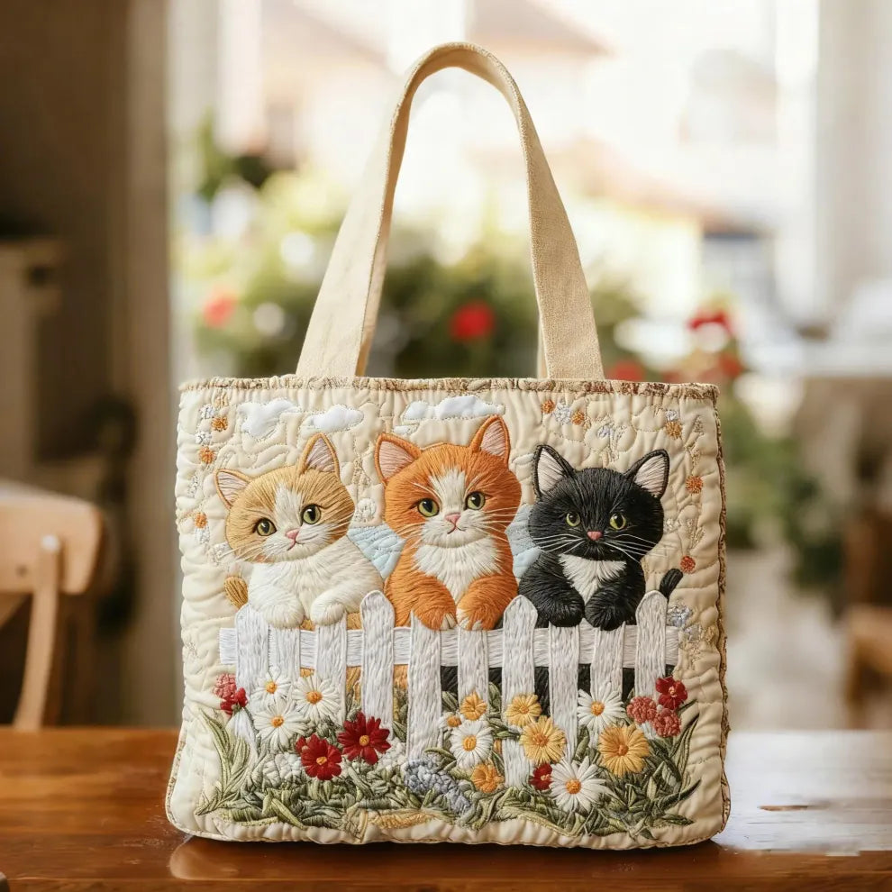 Sac matelassé fabriqué à la main | Chatons de jardin