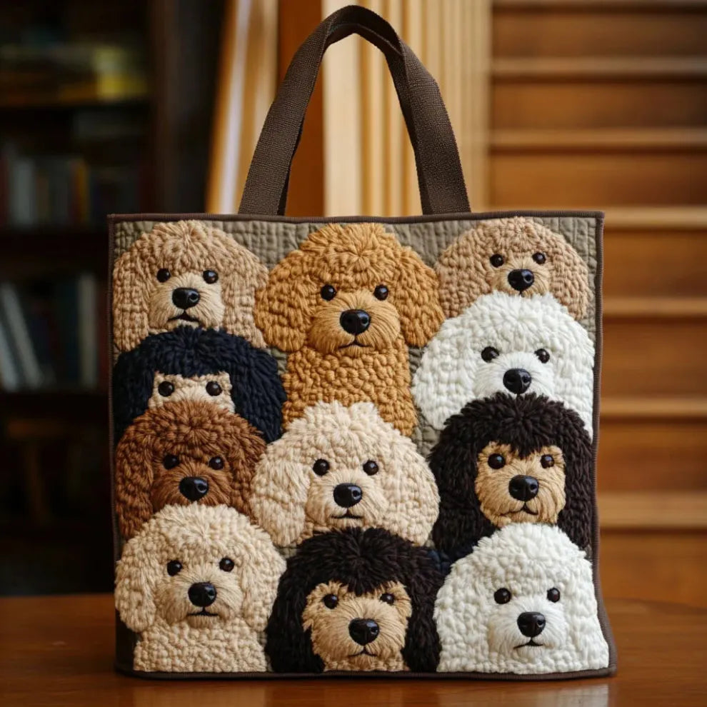 Amour de chiot | Sac matelassé fait main
