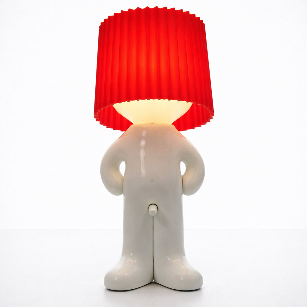 LeuchtMann™ – Lampe de table décorative avec abat-jour coloré