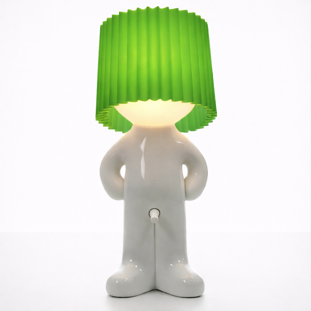 LeuchtMann™ – Lampe de table décorative avec abat-jour coloré