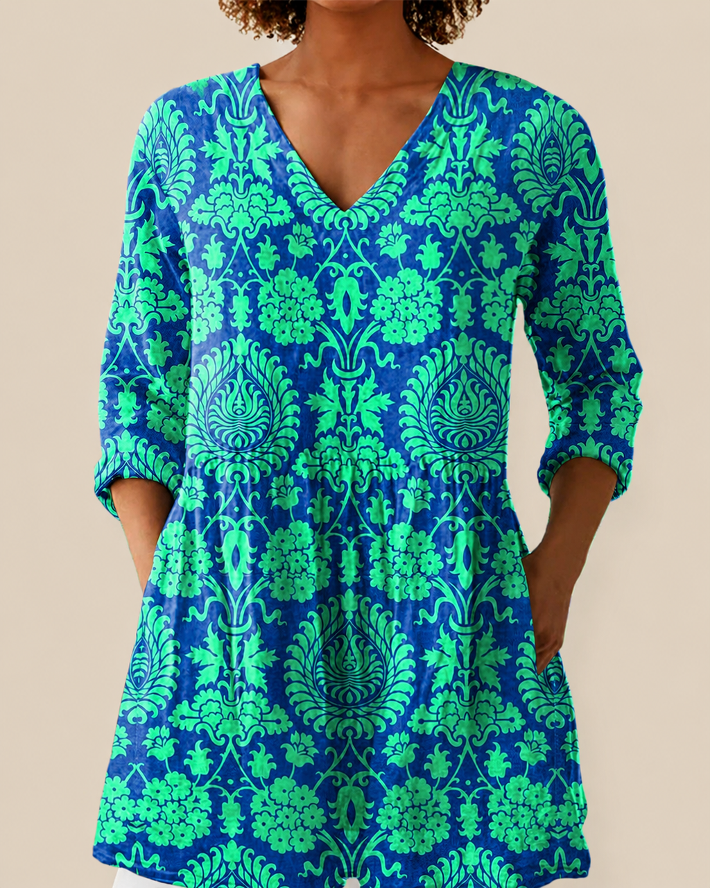 Romy | Lange Bluse mit auffälligem Design