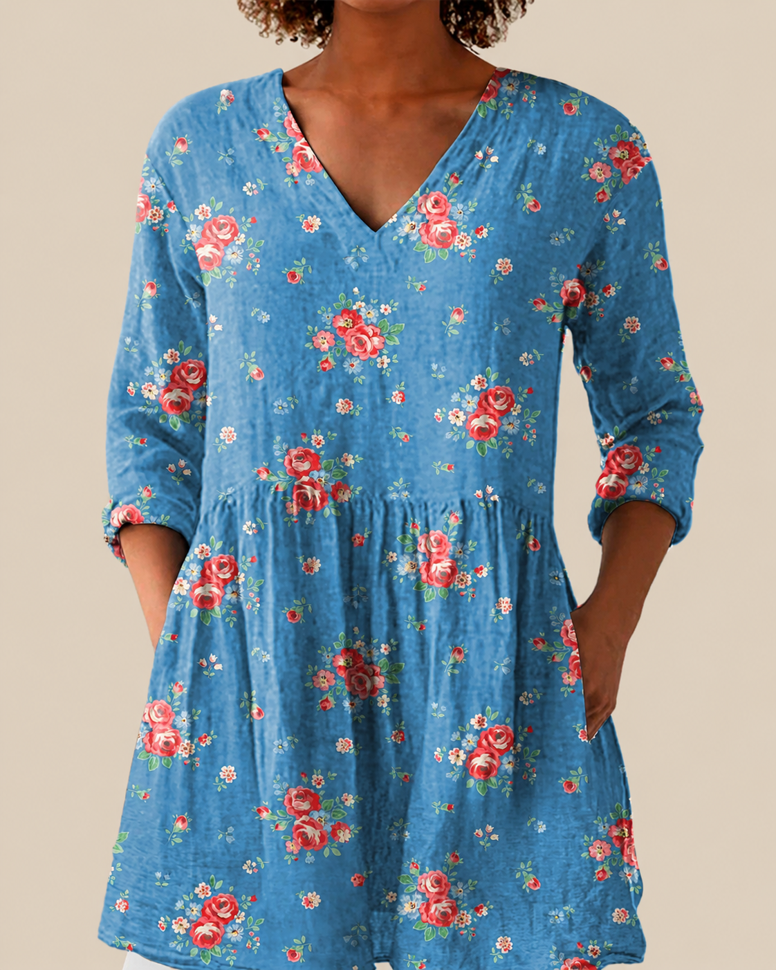 Ayla | Lange Bluse mit auffälligem Design