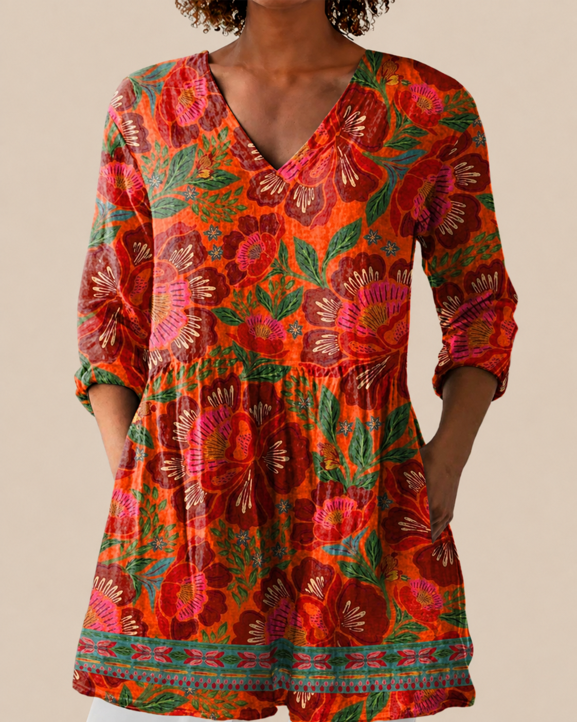 Kaia | Lange Bluse mit auffälligem Design