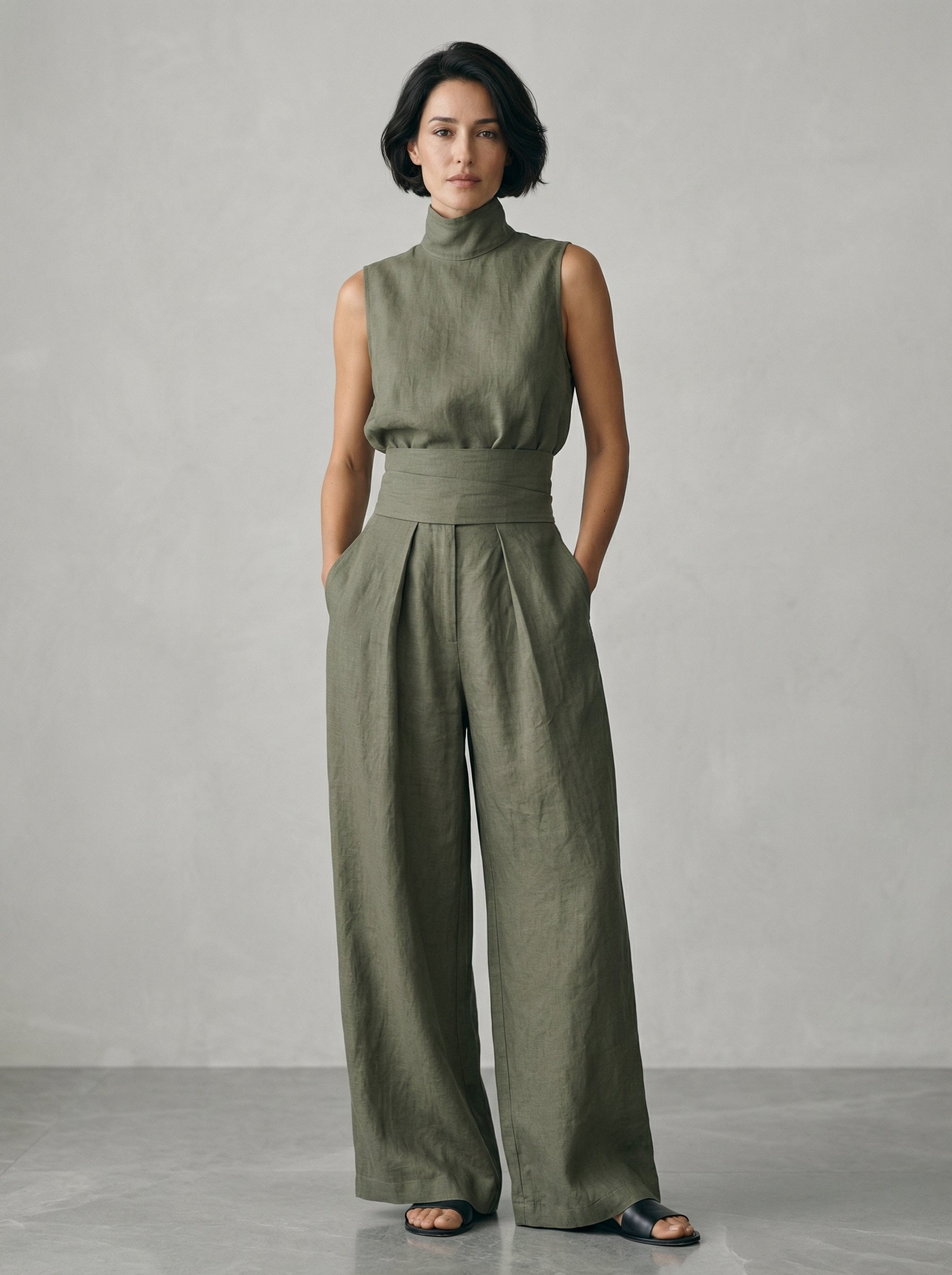 Esther | Minimalistisches ärmelloses Oberteil-Set