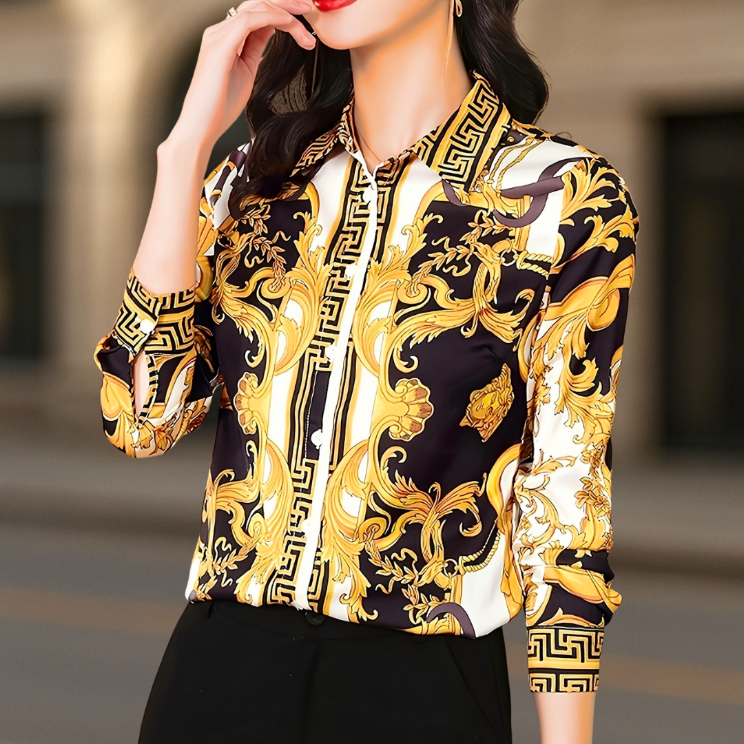 Chemisier boutonné pour femme style Donna Couture