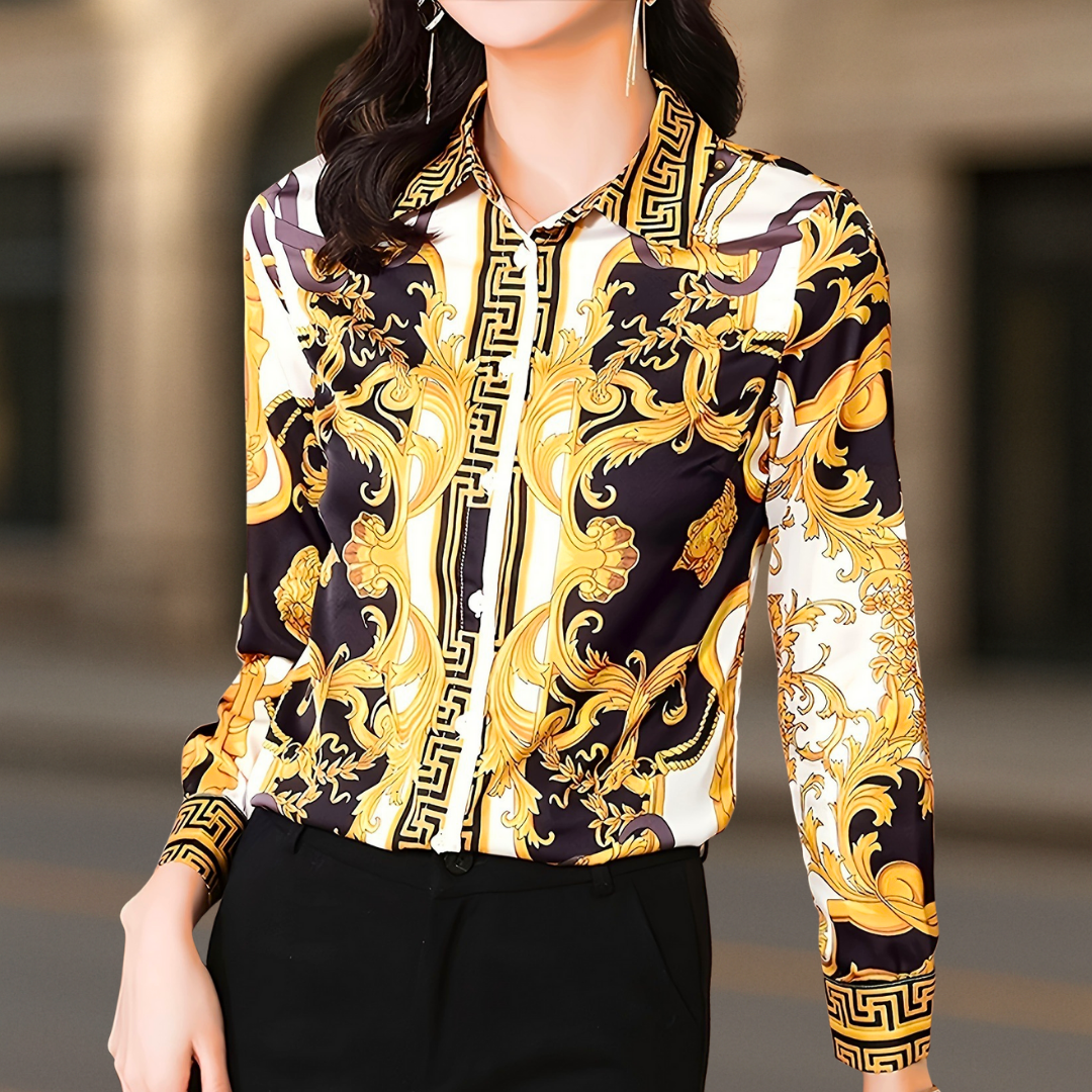 Chemisier boutonné pour femme style Donna Couture