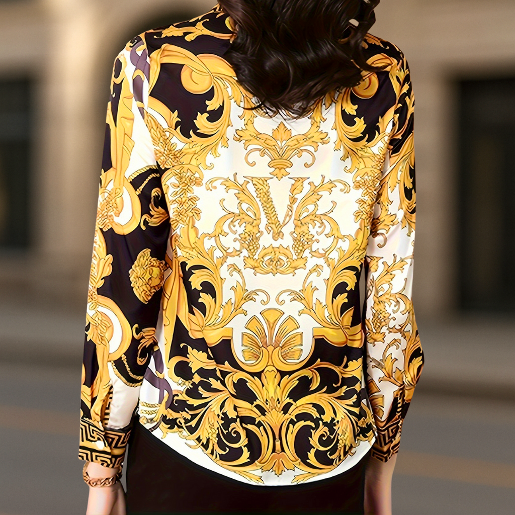 Chemisier boutonné pour femme style Donna Couture