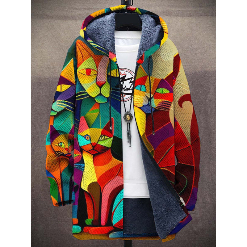 Elandra™ - Sweat à capuche zippé luxueux d'inspiration artistique