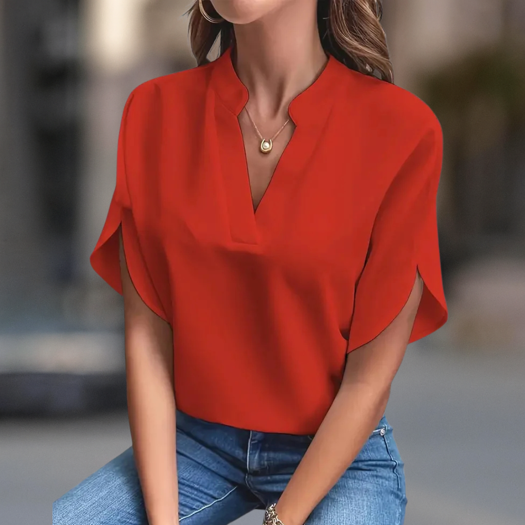 Blouse femme Elena Elegant avec col en V