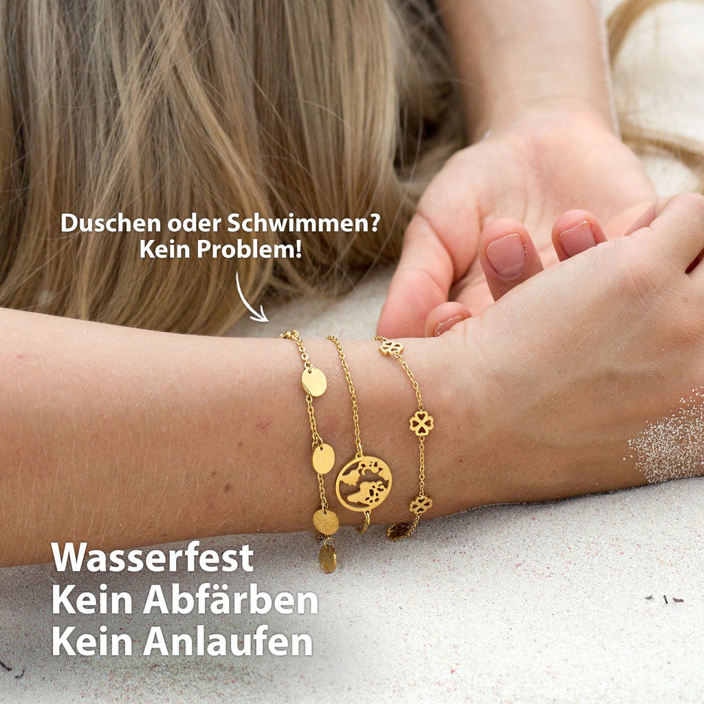 Bundle : collier feuille de trèfle BonnyBliss + bracelet en or