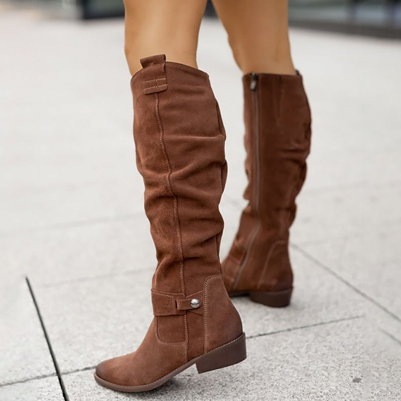 Zavira | Bottes en daim élégantes et chaudes pour femme