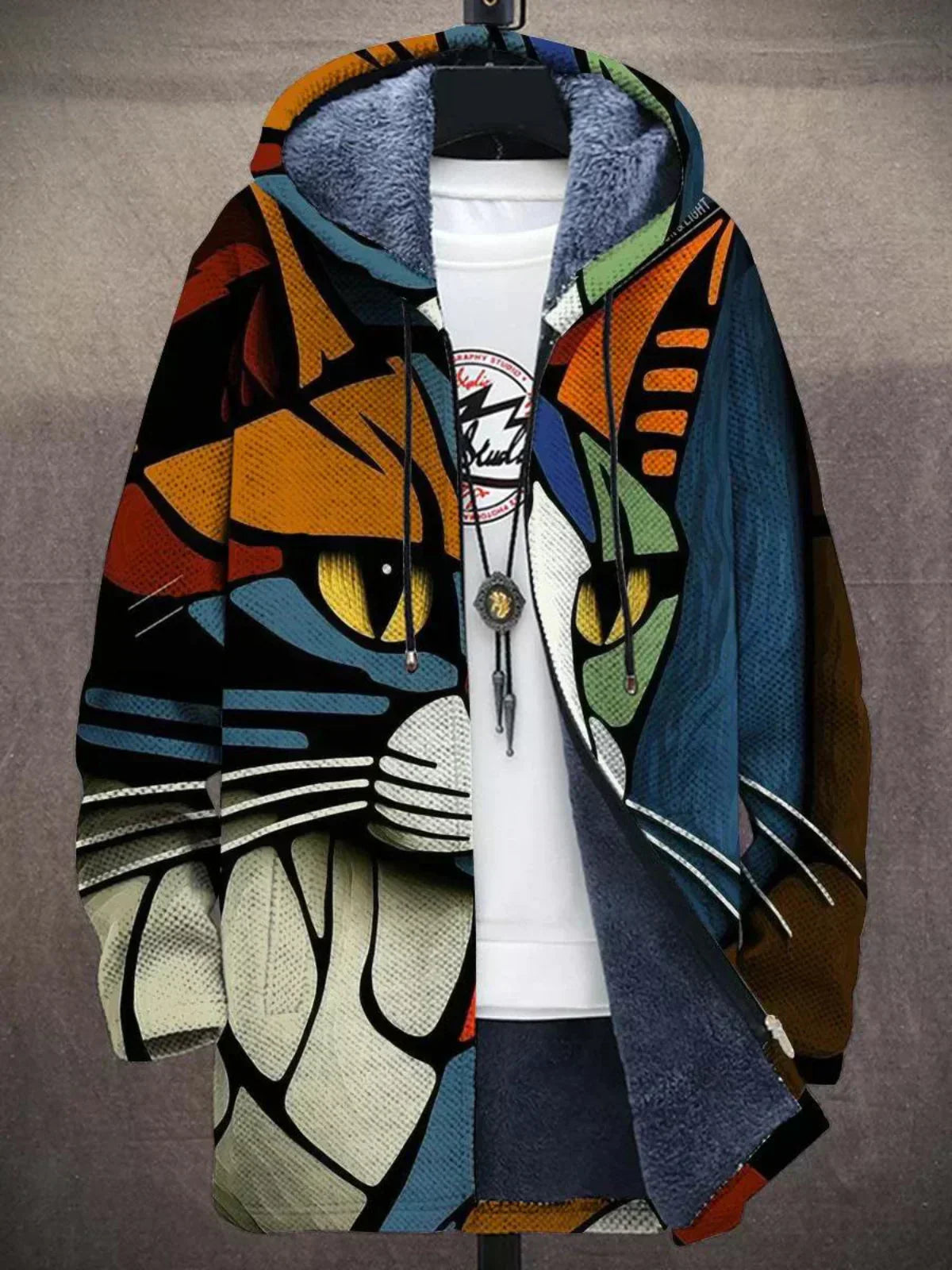 Jindalee™ - Sweat à capuche zippé luxueux d'inspiration artistique