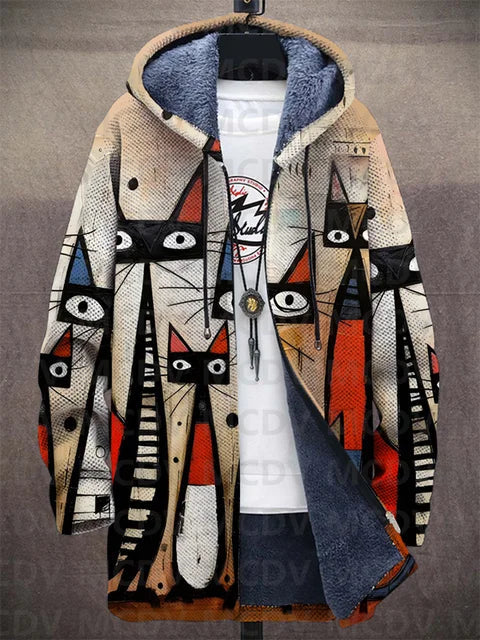 Lowanna™ - Sweat à capuche zippé luxueux d'inspiration artistique
