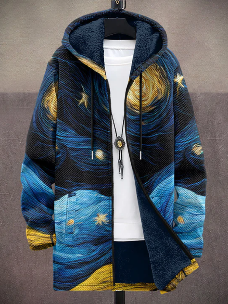 Waverley™ - Sweat à capuche zippé luxueux d'inspiration artistique