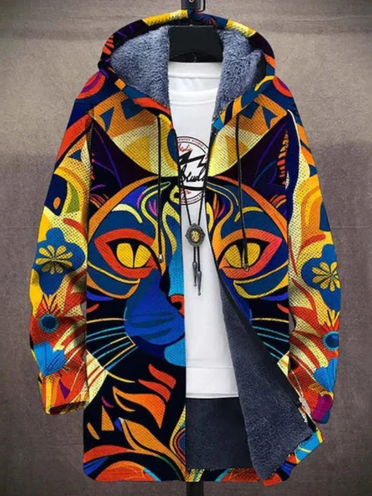 Tarni™ - Sweat à capuche zippé luxueux d'inspiration artistique