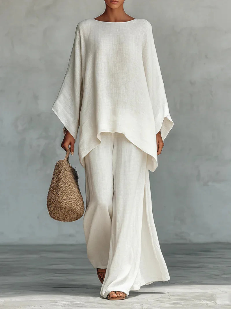 Fernanda | Ensemble femme composé d'un haut à manches longues et d'un pantalon large