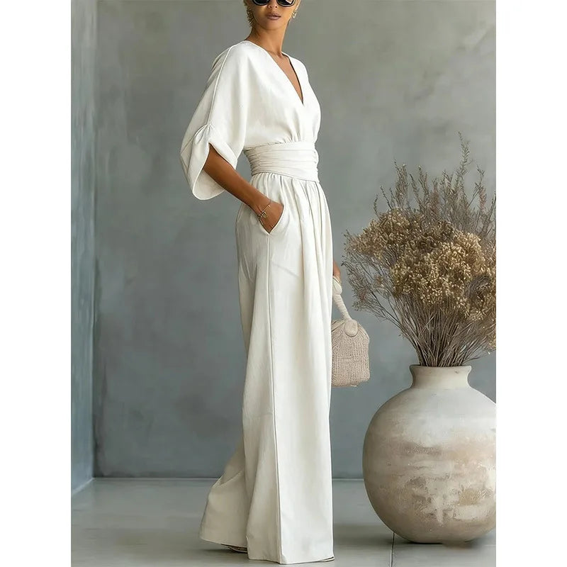 Victoria - Combinaison taille haute col V