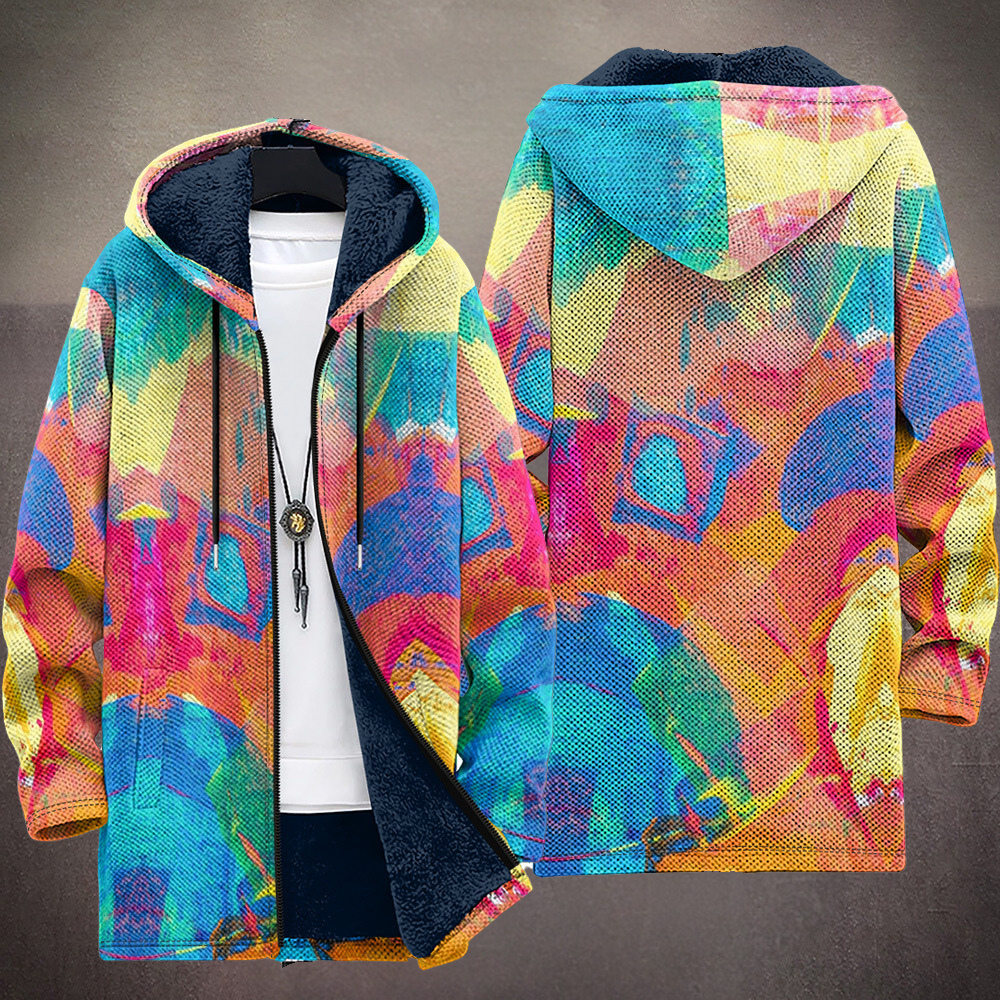 Tiarna™ - Sweat à capuche zippé luxueux d'inspiration artistique