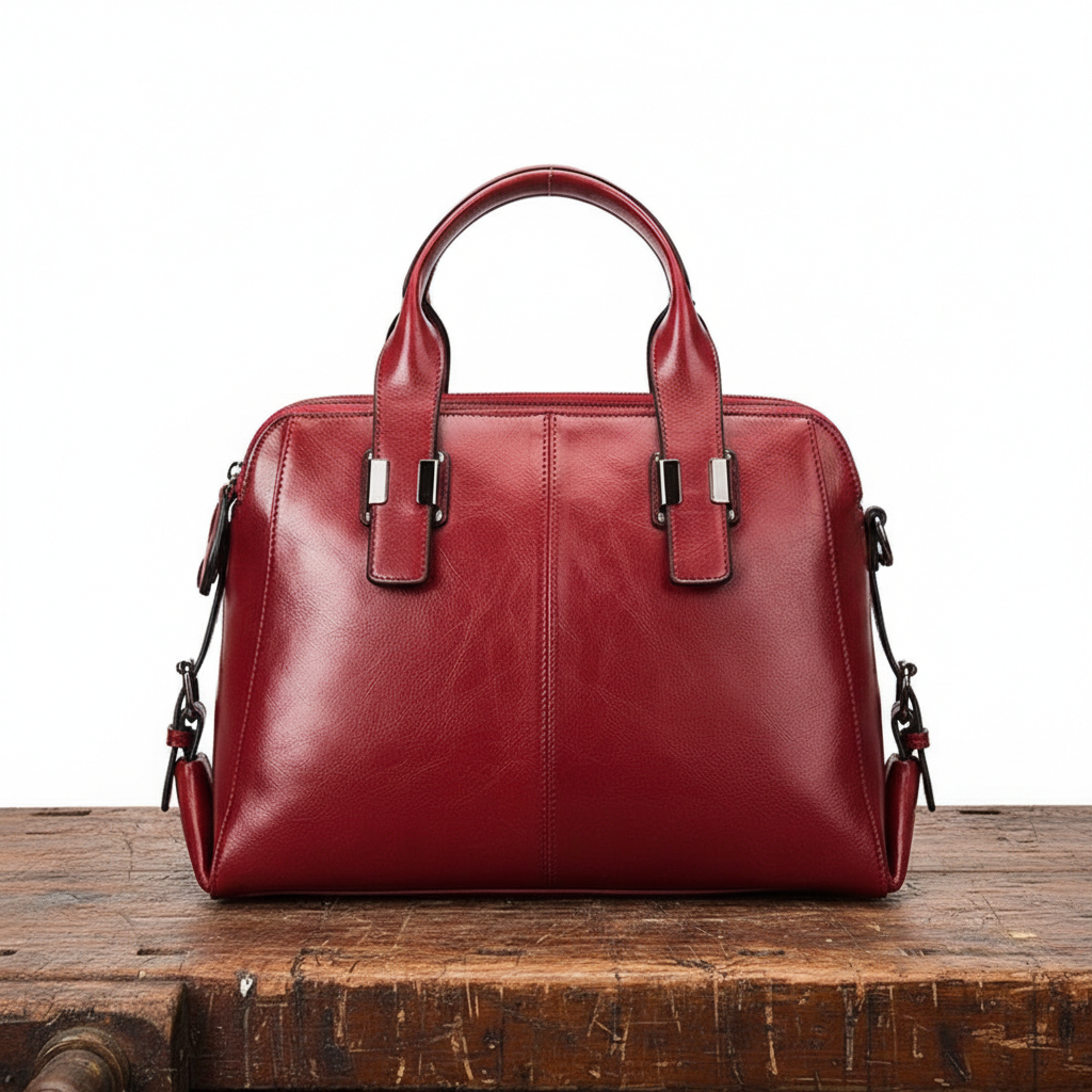 Sac seau de luxe rouge