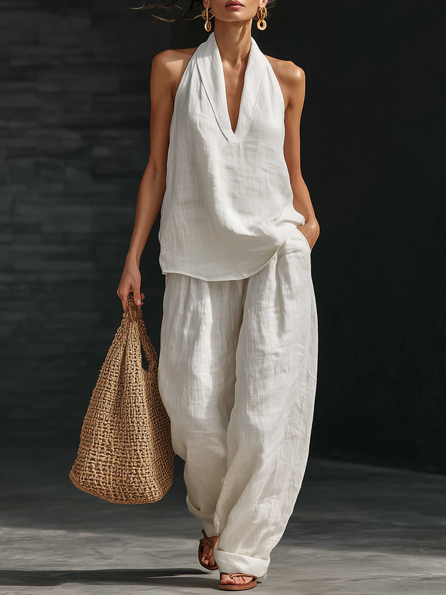Zoé™ || Ensemble sans manches avec pantalon large