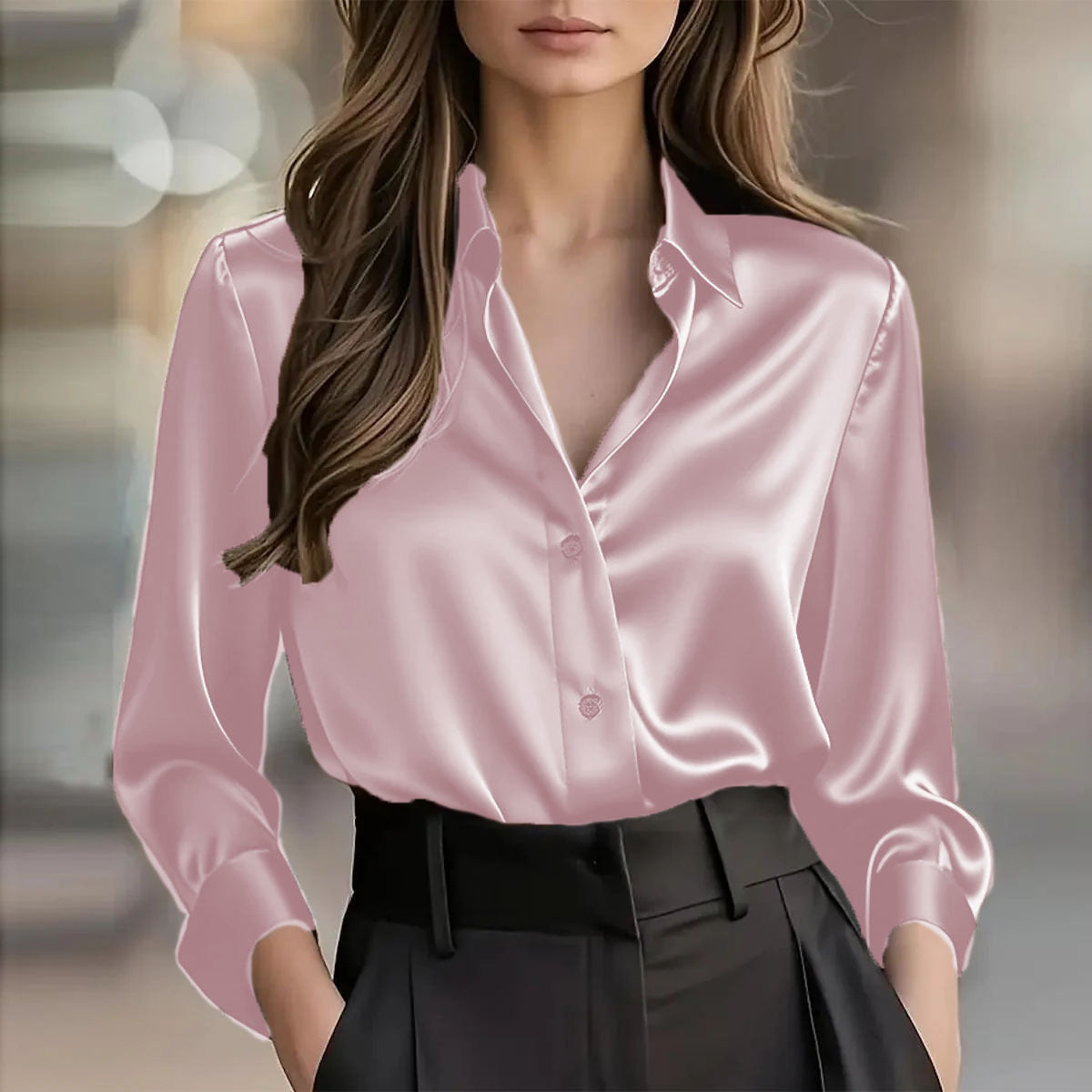 Chemisier Soho Luxe en satin pour femme