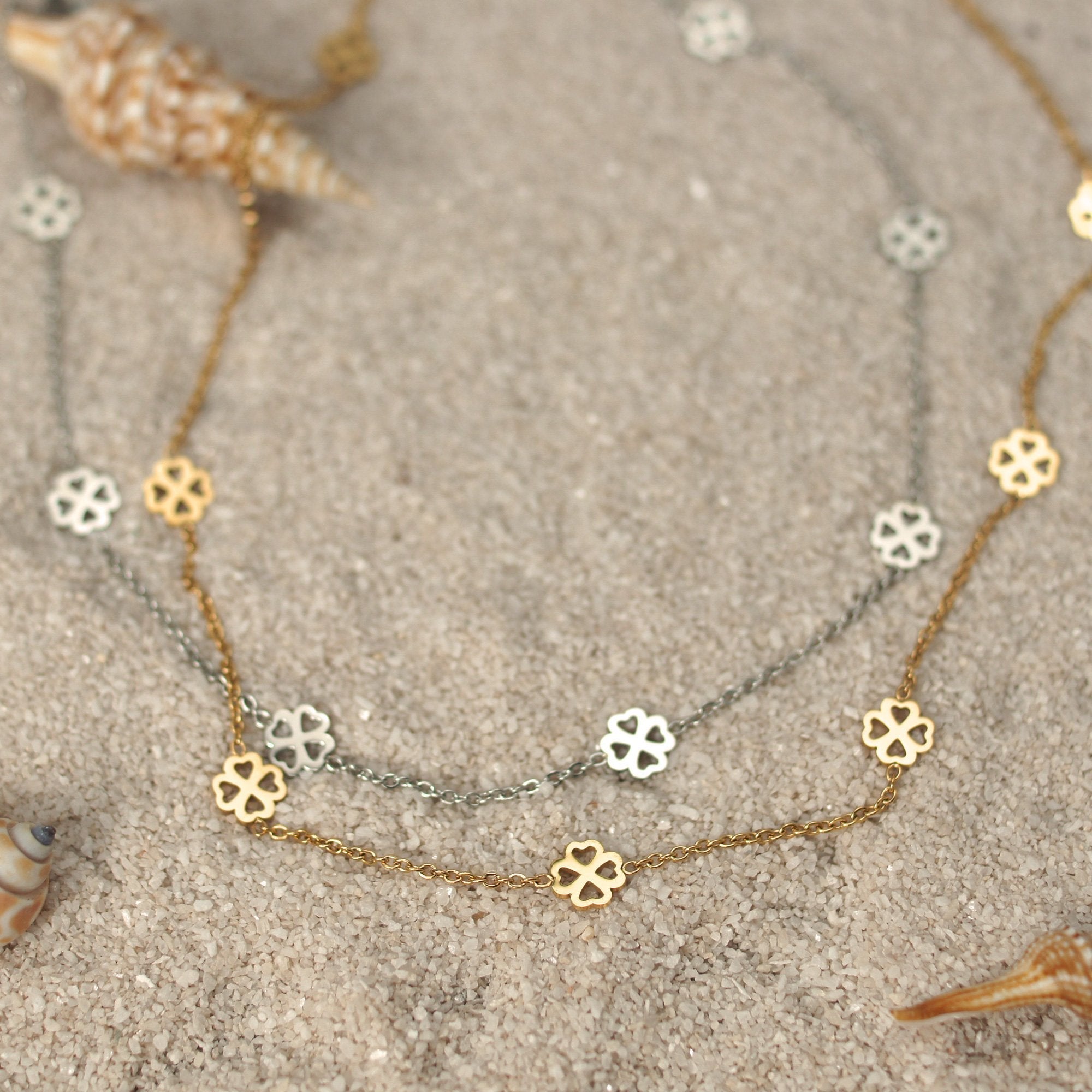 BonnyBliss collier trèfle argent