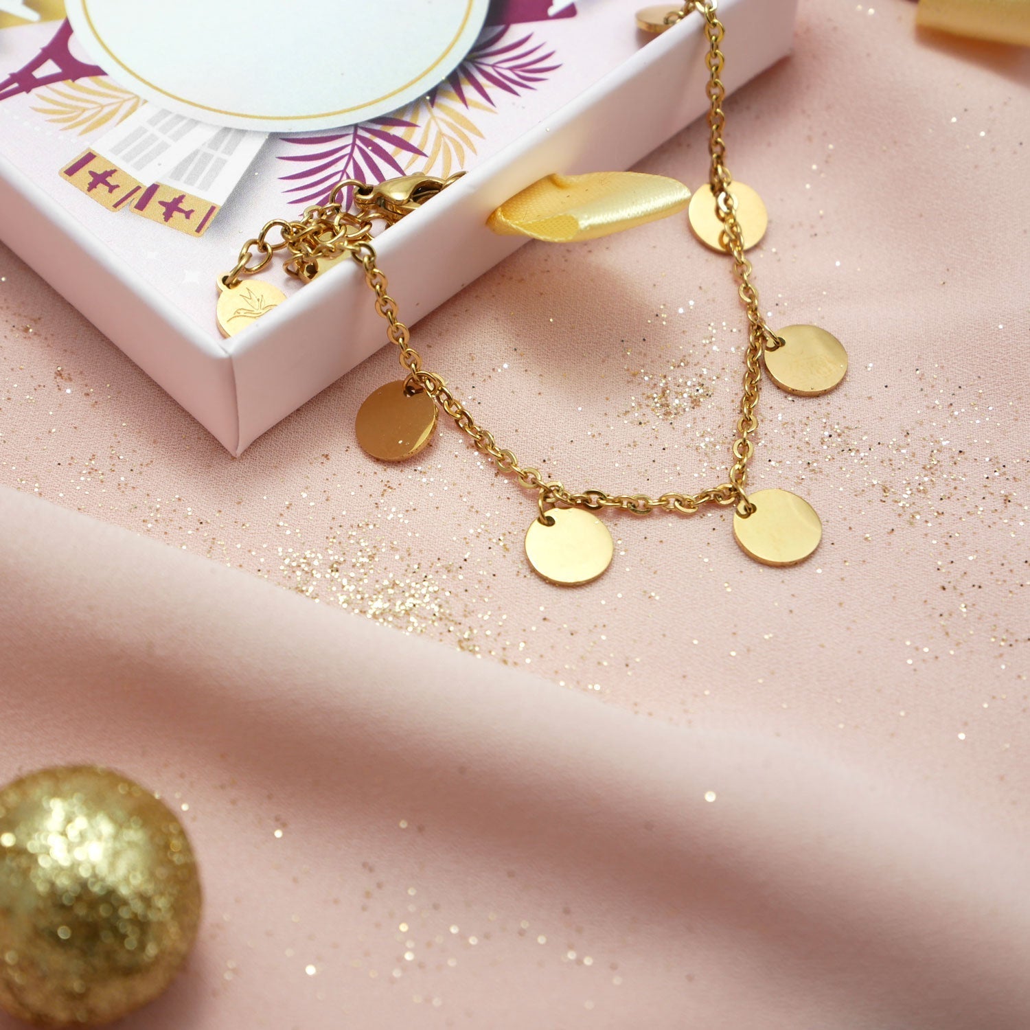 Bundle : chaîne à plaques BonnyCoin + bracelet en or