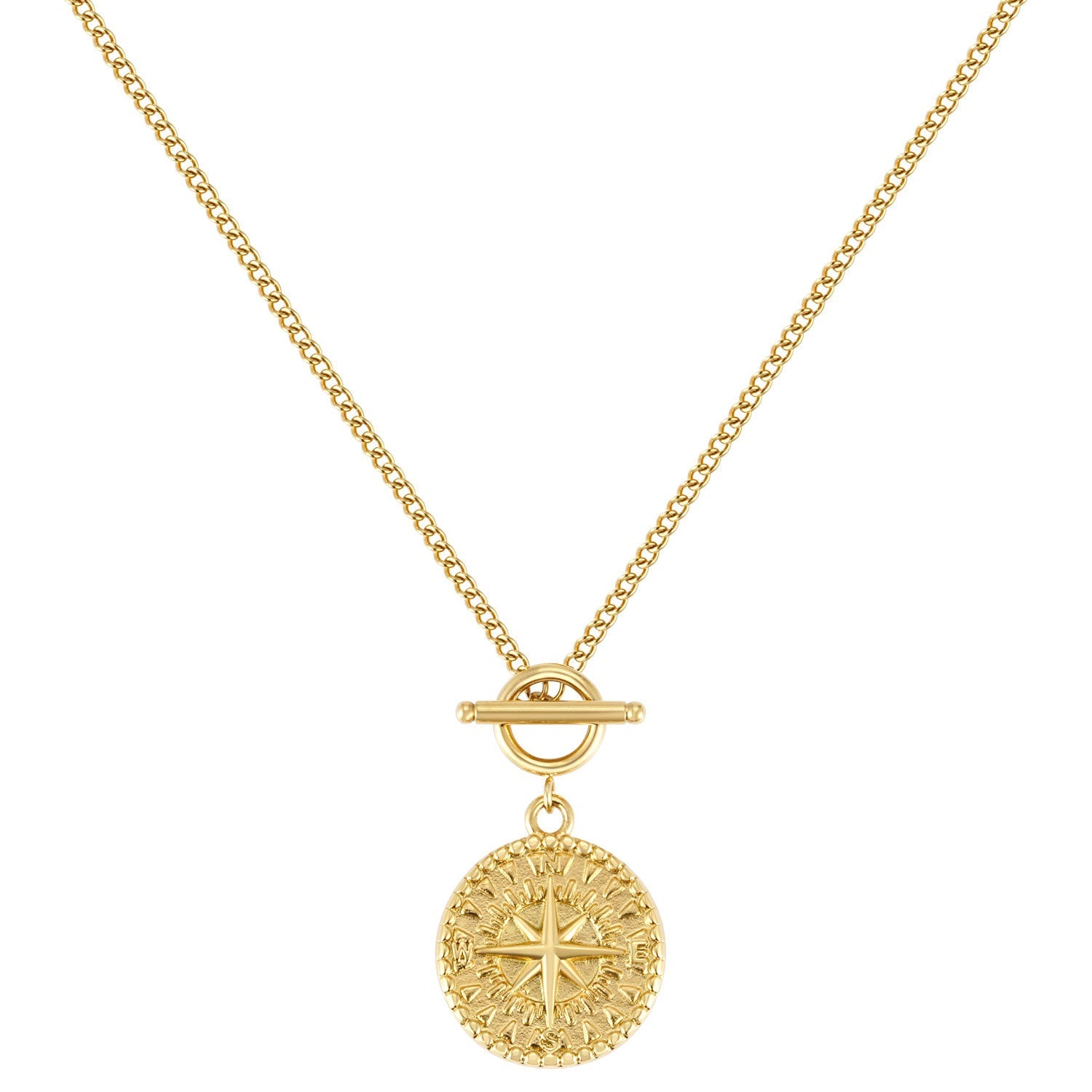 Collier BonnyCompass avec pendentif boussole or