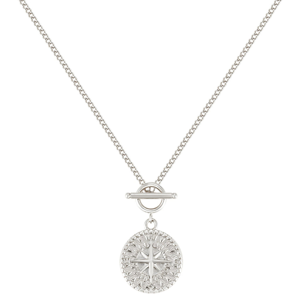 Collier BonnyCompass avec pendentif boussole argent