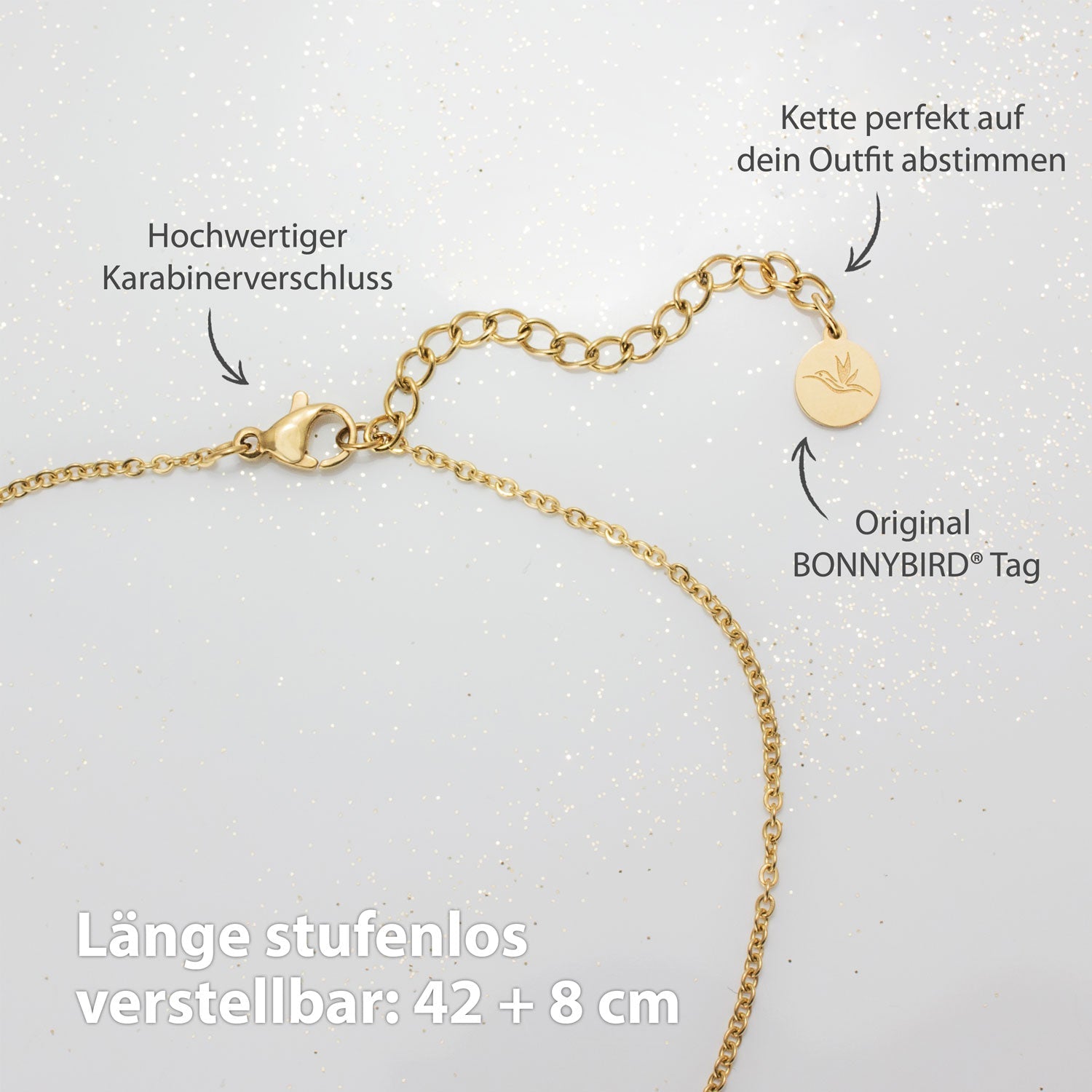 Collier BonnyMoonbase avec plaque dorée