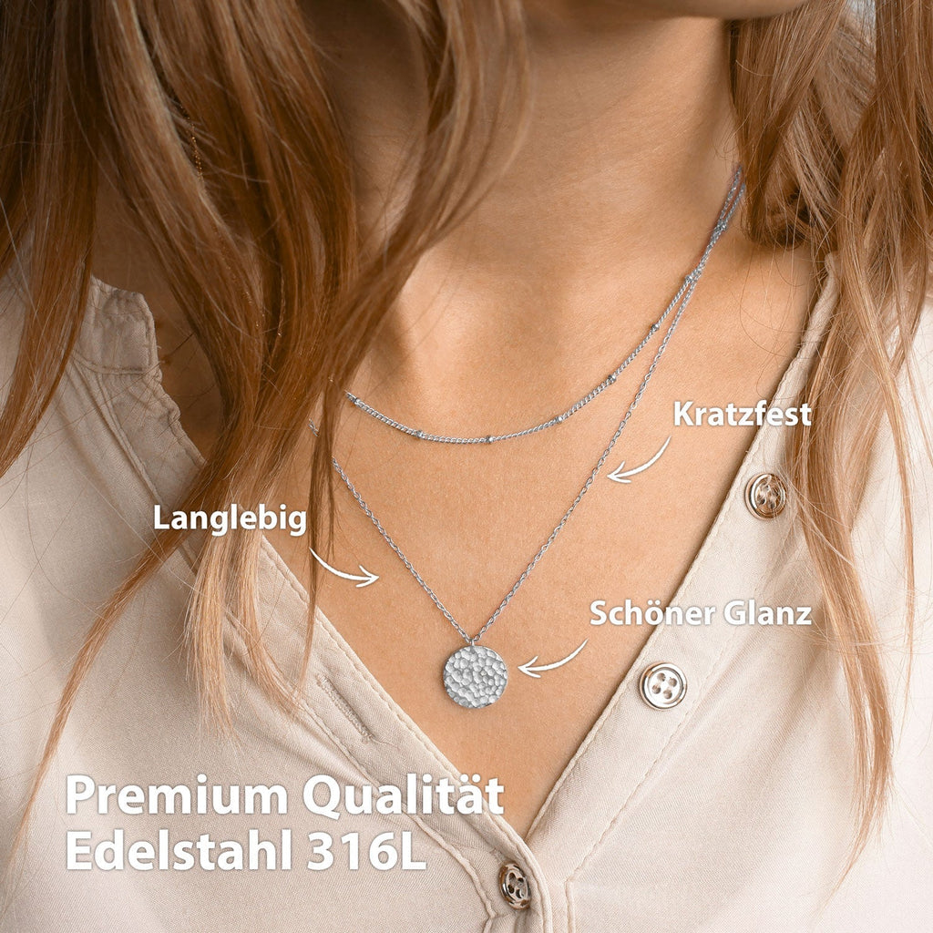 Collier BonnyMoonbase avec plaque argent