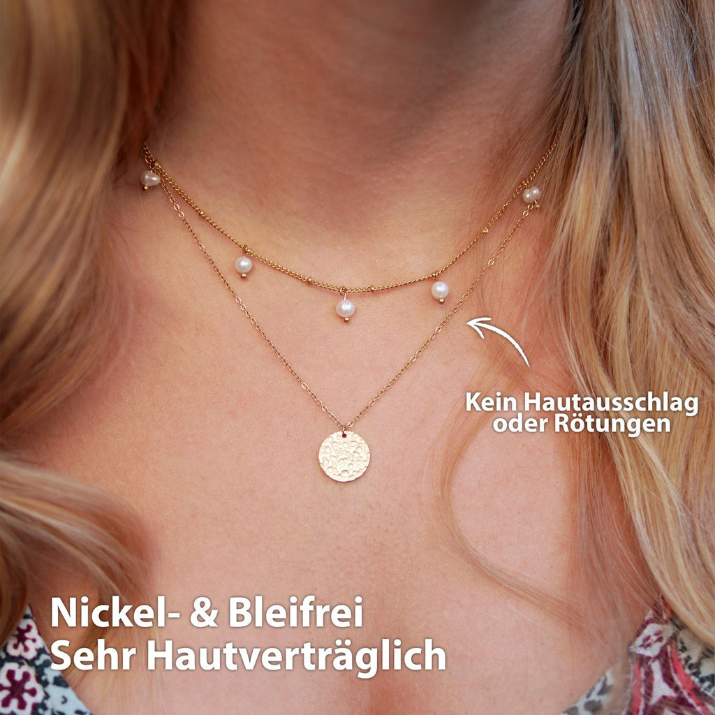 Collier BonnyOcean en or avec véritables perles d'eau douce