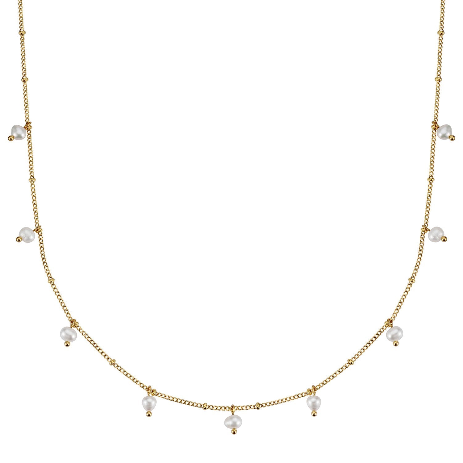 Collier BonnyOcean en or avec véritables perles d'eau douce