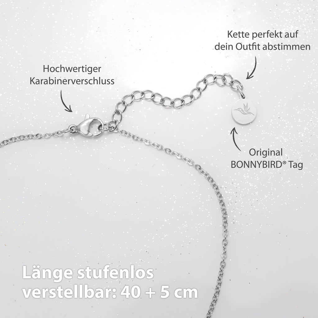 Collier BonnyWorld avec globe rotatif argent